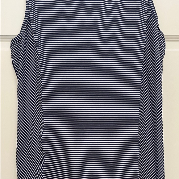 Title Nine Blue and Gray Striped Performance Mini Dress - Size Medium - Picture 6 of 12